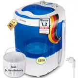 WONEA - Mobile Waschmaschine mit Schleuder, 580 Watt, 25 Liter kleine Waschmaschine bis 3KG Wäsche, Reise-Waschmaschine, Mini-Waschmaschine Camping, Single Reisewaschmaschine mit Wäscheschleuder