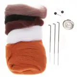 GRADENEVE 1 Satz Wollfilz-Spaß Fuchs Stofftier Bastelsets für Erwachsene Nadelfilzen Anfänger-Kits Wolltiere Halloween Kleidung Halloween kostün Kleiner Wolltierball Tiere aus Wollfilz Haar