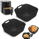 2 Stück Airfryer Silikonform für Philips Essential 4,1L (HD9252, HD9200, HD9255), Philips Airfryer Zubehör Wiederverwendbar anstelle Backpapier, Airfryer Zubehör Philips