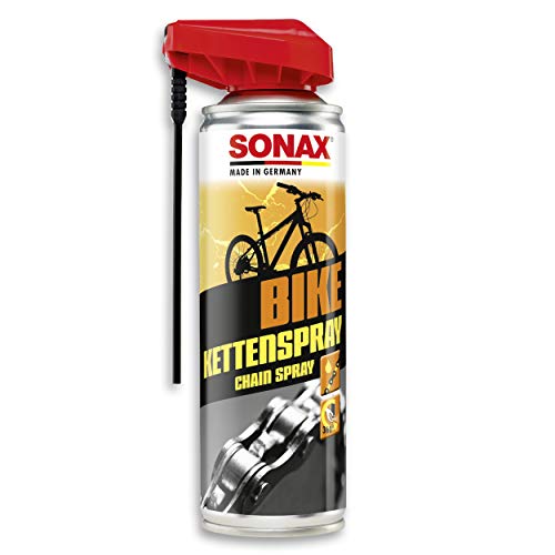 SONAX BIKE KettenSpray mit EasySpray (300 ml) reinigt, schützt & schmiert, verringert Verschleiß & Reibung, Korrosionsschützend, hohe Kriech- & Haftwirkung | Art-Nr. 08762000