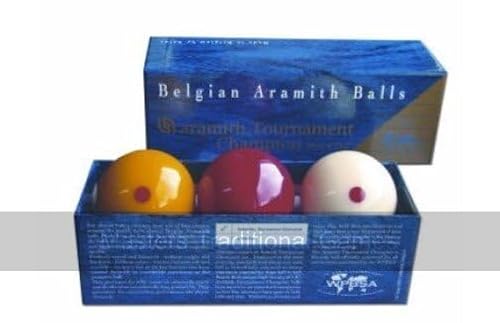 Aramith Super Pro Cup Billiard Balls (with Spot White and Spot Yellow, 2 and 1/16 inch, 52.5mm)