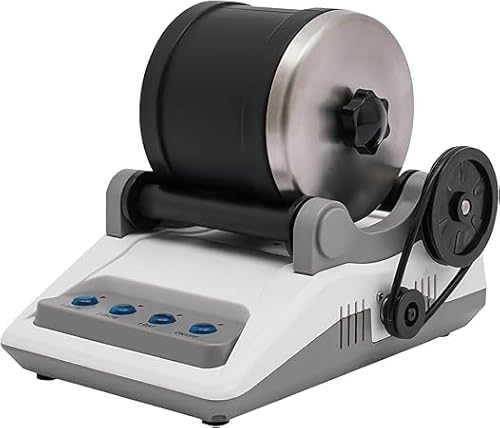 Wulimasun Steintrommel,Rock Tumbler Set Steinpoliermaschine + Polierkörner Schmuckbefestigungen DIY Kit mit 7 Tage Timer,Für Kinder Ab 8 Jahren Zum Polieren