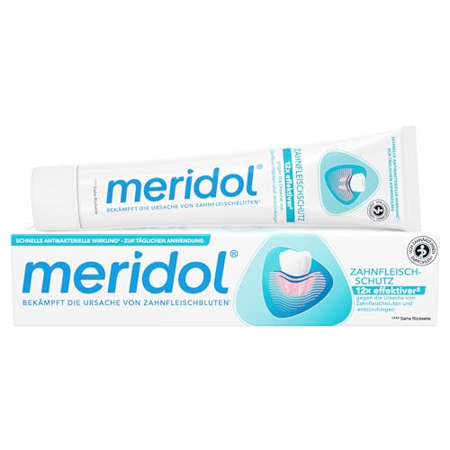 meridol Zahnpasta 2x75ml - Zahncreme bekämpft Zahnfleischentzündungen, antibakterieller Effekt