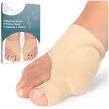 HALUTO 2 Stück Hallux Valgus Schutz Bandage - Zehenbandage Zehentrenner Hallux Valgus - Hallux Valgus Socken Mit Gelschutz - Fussbandage für Schuhe
