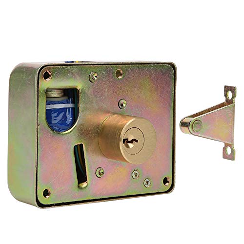Tihebeyan DC12V Electric Control Lock mit Mechanischen Schlüssel, Links-Entsperren, Ideal für Bürodateischränke, DC7-12V Arbeitsspannung