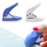 Hole Punch Einloch Punch Hole Punch Einer Schwerer Loch Punch Mini Paper 1 Loch Puncher, tragbarer Taschenpuncher, 10 Blätter gleichzeitig, zufällige Farbe (2pcs)