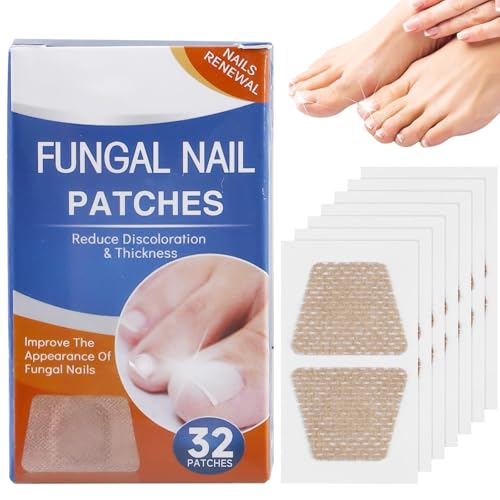 32pcs Nagelpilz-Pflaster, Zehennagel Behandlung zur intensiven Nagelpilz Behandlung Schnell und Effektiv Nagelreparatur für Beschädigte Nägel und Erscheinungsbild verfärbter Nägel Nagelverfärbungen