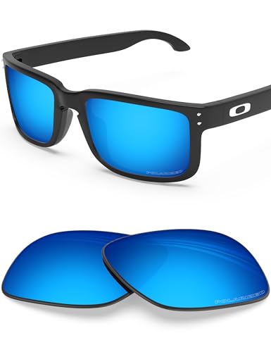 BlazerBuck Anti-salz Polarisierte Ersatzgläser für Oakley Holbrook OO9102 - Eisblau