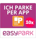 T TAKONE EasyPark Vignette Aufkleber – 10x Wiederablösbare Sticker 80×80 mm, UV-Schutz, Ideal für Windschutzscheibe im Auto