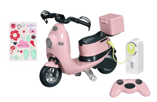 BABY Born E-Scooter, Ferngesteuerter Roller mit Ladestation zum Aufladen Spielen, für 43cm Puppen, 835920 Zapf Creation