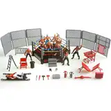 Mini-Spielset Kampfspielzeug, Wrestling-Spielzeug, Wrestler-Krieger, Realistische Zubehör Action Figuren Spielset für Jungen und Mädchen, Kinderspielzeug