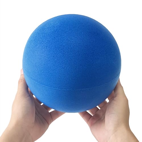 Aiyouwei 18 cm weicher, geräuschloser Schaumstoffball, Schwammball, Indoor-Aktivitätsball, Kickball, Dodgeball, Spielplatzball(blau)