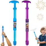 Feuerwerk Wasserpistole, 2/3/4 Stück Romantisches Auszieh Wasserpistole Feuerwerk, Pusher Type Fun Fireworks Water Jet Spray Toy, Zum Baden,Pool, Party (2 Stück-A)