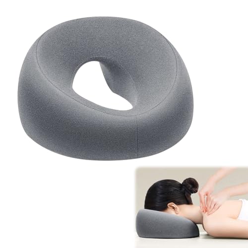 Lotvic Gesichtskissen für Massage, Massage Kopfstütze, Kopfkissen mit Loch, Massagekissen mit der Vorderseite Nach Unten für Salons, Schreibtische, Tische, Grau (Dunkelgrau)