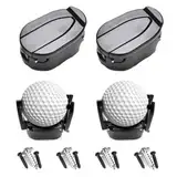 GisWell 4 Stück Golf Ball Retriever,Golf Ball Pick Up, Golfball Picker für Putter,Mini Putter Picker,Mini Golfball Aufheber für Putter,Golf Zubehör(Schwarz)