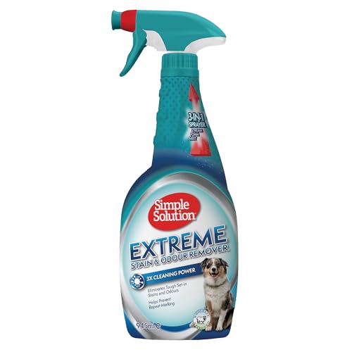 Simple Solution Extreme Pet Flecken- und Geruchsentferner | Enzymatischer Reiniger mit 3X Pro-Bakterien Reinigungskraft - 945ml
