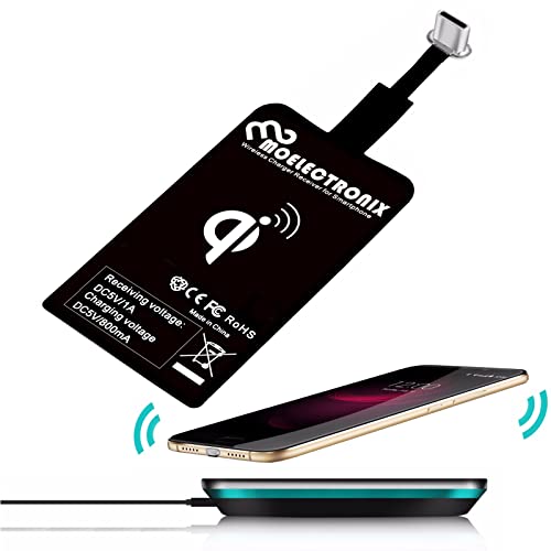 USB TYP C Qi passend für Samsung Galaxy A55 A35 A25 A15 A05 A52s A52 A72 A42 A22 A32 A12 A51 A50 A40 A20E A21S S24 S23 S20 Ultra 5G Wireless Empfänger Induktion Adapter Ladegerät Charger Receiver