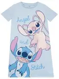 DISNEY Lilo und Stitch Schlafanzug | Angel Und Stitch Nachthemd Mädchen | Offizielle Stitch Merchandise | Blau 146