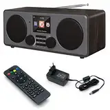 XORO DAB 600 IR V3 - Internet DAB+/UKW Radio mit WLAN, 2 x 5 Watt RMS, USB 2.0, App-Steuerung, Bluetooth, Spotify Connect, AUX, Weckfunktion, Wetterstation
