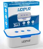 Udipur Hörgeräte-Trockenstation UV-Sterilisation und Ladefunktionen 3in1 USB Typ C Maximale Temperatur 50°C - 110x90x40mm