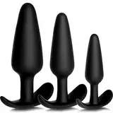 Analplug Set,Butt Plug Anal Plug,Klein+Medium+Groß,Silikon Buttplug,SM Sexspielzeug für Frauen und Männer…