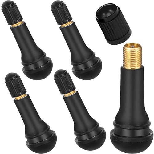 5 Stück Gummiventile,TR413 Gummi Ventile,Reifenventil Schwarz,Autoventil,Felgenventile Reifen,Felgen Ventile,Gummiventil Reifen,Felgenventile,Snap-In Gummiventile Ventile,für Meist Auto, Motorräder(Sc