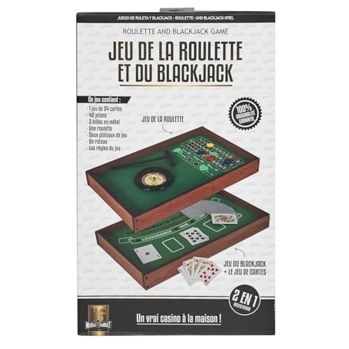 Meister Gadget, MG3490, Bring das Kasino nach Hause mit diesem Spiel des Kasinos 2 in 1 ! Bluffen, Strategie und viel Lachen garantiert mit diesem Spiel von Black Jack und Roulette.