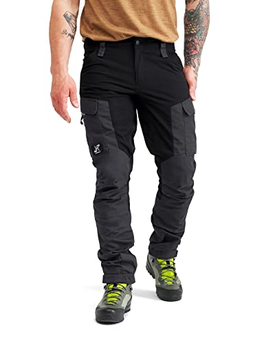 RevolutionRace Herren RVRC GP Pants, Hose zum Wandern und für viele Outdoor-Aktivitäten, Jet Black, L