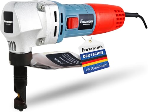 FANZWORK Knabber Blechknabber Knabber Nibbler Blechschere Blechnibbler 600W (mit Koffer und 2 x Stempeln)
