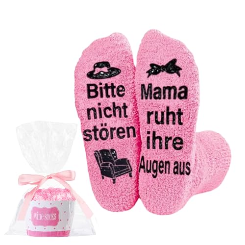 Lustige Socken Geschenke für Frauen Mama Geschenk Geburtstag Socken mit Spruch Bitte nicht stören Mama ruht ihre Augen aus Weihnachtsgeschenke Muttertagsgeschenk Lustige Geburtstagsgeschenk für Mama