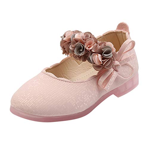 YIzdegg Prinzessinnen Schuhe MäDchen 27 Pink Sneaker MäDchen 30 Sportschuhe Kinder MäDchen Mary Jane Schuh Flats Schuhe MäDchen Laufschuhe MäDchen Ballerinas Hochzeitsschuhe Partei Size 22