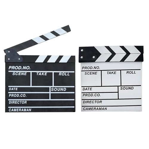 Filmklappe, Regieklappe, Synchronklappe, Clapperboard, Film Requisiten, Filmklatschtafel, Klapperbrett, Directors Film, Filmrequisiten, Film Klappe für Shoot Requisiten, Fernsehserie, Werbespots