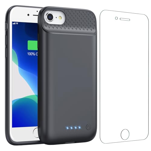 Feob Akkuhülle für iPhone 6/6s/7/8/SE (2020/2022)-4,7", 7000mAh Powerbank Hülle Zusatzakku Akku Case Akku Ladehülle Handyhülle Akku Battery Case für iPhone 6 /6s/ 7/8/ SE-4,7" Akku Hülle