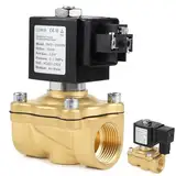 EXLECO 230V AC Magnetventil Messing G3/4" Elektromagnetventil Messing Elektrisch Magnet Ventil DN20 0-10 bar Wassereinlass Wasserverteilungsventile NC Direktwirkende Magnetventil für Wasser Luft