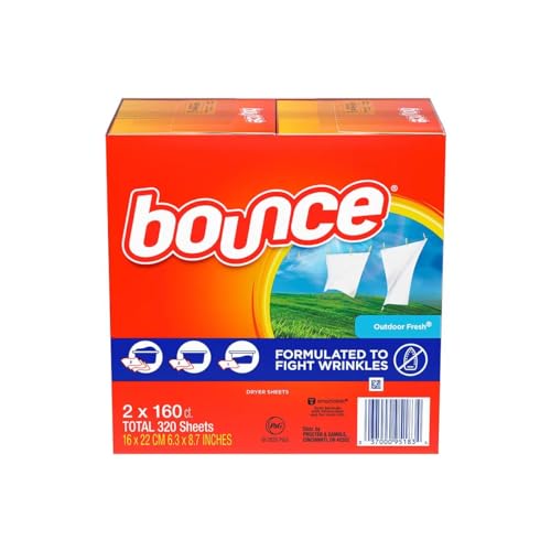 Bounce 2 Boxen Outdoor Fresh Trocknerblätter, insgesamt 320 Blatt