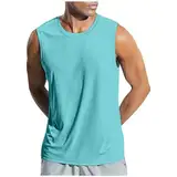 FASLOLSDP Tanktop Herren Einfabig, Tankshirts Herren, Athletic Muskelshirt Unterhemd FüR Training Gym Fitness & Bodybuilding Valueweight Athletic TräGershirts GrößEn ÜBergrößEn Tee Top Achselshirts