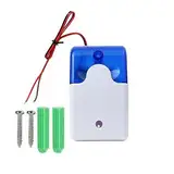 Switian 12V Blaulicht Sirene mit 120dB Alarm - Stroboskop Blinklicht für Notfall, Evakuierung & Sicherheit | ABS-Kunststoff | Öffentliche Gebäude, Fabriken, Schulen