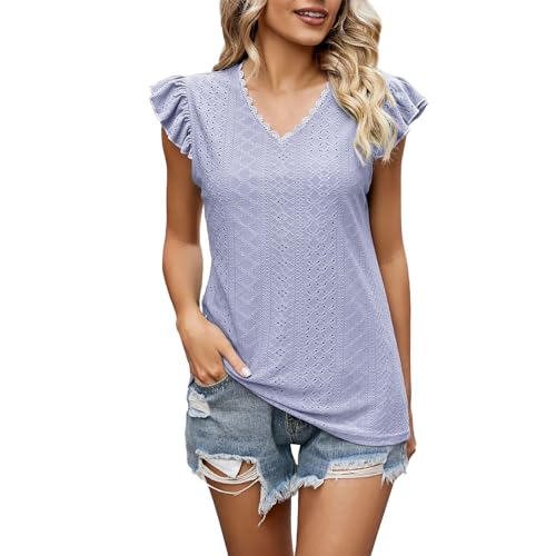 Generisch Damen Tshirt Kurzarm V/O Ausschnitt Oberteil Sommer Basic Shirt Bedrucktes Damen T-Shirt Langes Tshirt Damen WeißE Baumwoll Tshirt Damen Sporttop Damen