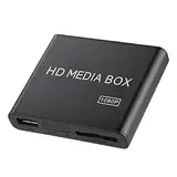 Richer-R Full HD 1080P Media Player, Digital Mediaplayer 1080P RM/RMVB Media Player Box,Tragbar Media Player HDMI Video Audio mit Fernbedienung,Für MP3, MP4, USB-Festplatte