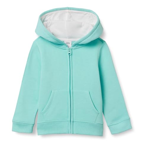 Amazon Essentials Mädchen Fleece-Kapuzenpullover mit Reißverschluss, Aquablau, 5 Jahre