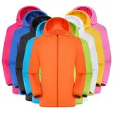 Regenjacke Herren Wasserdicht Sonnenschutz Packbare Ultraleichte Windjacke Fahrrad Regenmantel mit Kapuze Einfarbig Outdoorjacke Atmungsaktiv Dünne Ölzeug Sommerjacke regenponcho für Herren Grün 3XL