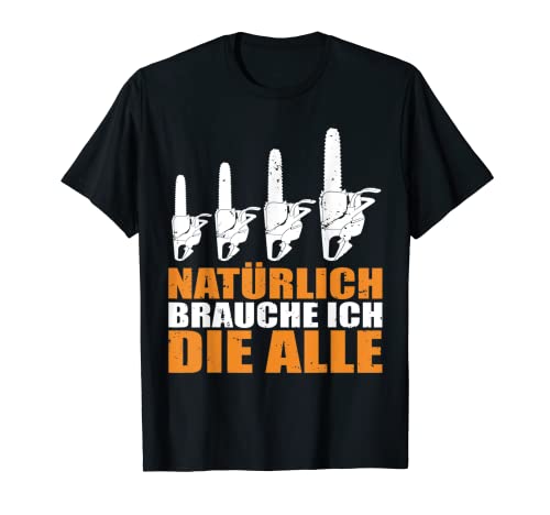 Herren Kettensäge Holzfäller Geschenk Holzherstellung T-Shirt