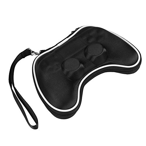 Dioche Controller Case Slim Tragetasche Schwarz Stoßfeste Reisetasche Tragbare Aufbewahrungstasche für 4 Controller Gamepad Schwarz