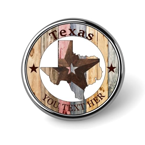 Evans1nism Emaille-Anstecknadeln, Großpackung mit Texas-Sternen, Pins für Rucksäcke, Stadtname, einheimische Jeansknöpfe, Land, personalisierbar, Geschenk für Frauen, Mädchen, Mutter, Lehrer,