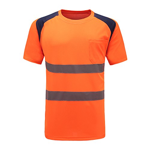 Profi Warnschutz T-Shirt Kurzarm Arbeitsshirt Orange Kurzarmshirt Warnshirt Arbeitshemd Warnschutz t Shirt Herren