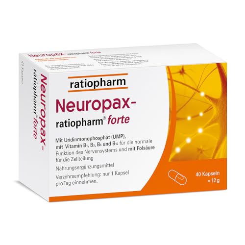 Neuropax-ratiopharm® forte: Die Unterstützung für die körpereigene Nerven-Regeneration mit 5 B-Vitaminen. Und Uridinmonophosphat (UMP), 40 Kapseln