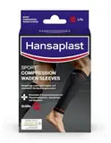 Hansaplast Sport Compression Wear Waden Sleeves, Wadenbandage zur Unterstützung der Muskulatur, Waden Kompressionsstrümpfe fördern die Muskelregenration, 1 Paar, Größe S/M