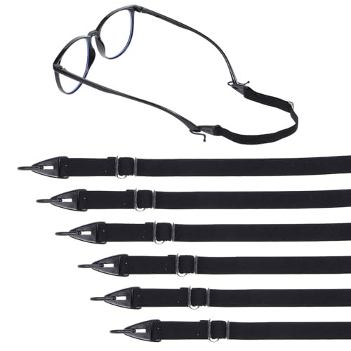 JIEYAO 6 Stück Brillenbänder Für Kinder, Verstellbarer Sportbrillenband No Tail Anti Rutsch Brillenbänder Elastischer Brillenbandhalter für Jungen Mädchen Sonnenbrille Lesebrille Brille Sportbrille