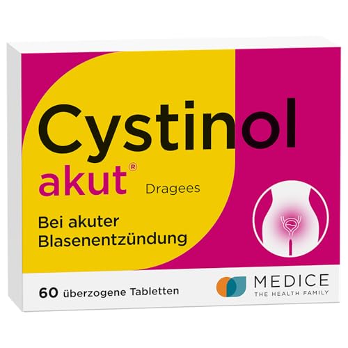 Cystinol akut 60 Dragees - bei Blasenentzündung & Harnwegsinfektion - akut & antibakteriell - pflanzlich - ohne Antibiotika