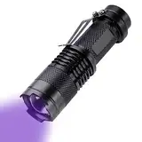 ILantule UV Taschenlampe,Ultraviolett LED UV Taschenlampe,UV-Strahler,Ultraviolettes Licht mit Einstellbarem Fokus,Taschenlampe Schwarzlicht,für Haustiere Urin-Detekto